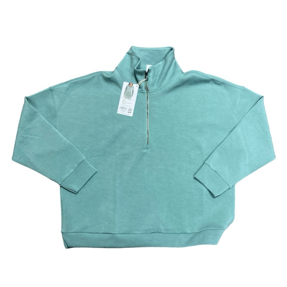 Men's Teal Half-Zip Sweater